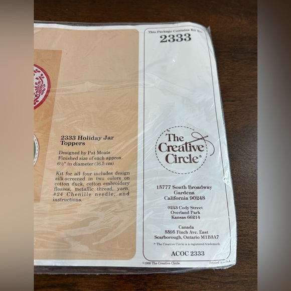 Vintage New Creative Circle Holiday Jar Toppers Goose Geese Red Green Christmas - Picture 2 of 3